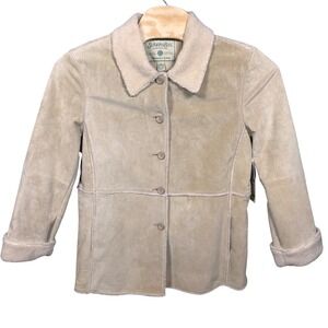 Vintage NWT St Johns Bay Washable Suede‎ Sherpa Jacket Phoebe Buffay Boho Hippy